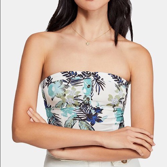 HP⭐️FP WE THE FREE Tropicali Tube Top NWT M Ivory - Picture 2 of 7